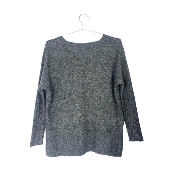 Aritzia Babaton ERIN V Neck Sweater Top Heather Gray Wool + Linen Size S/M - Picture 7 of 7